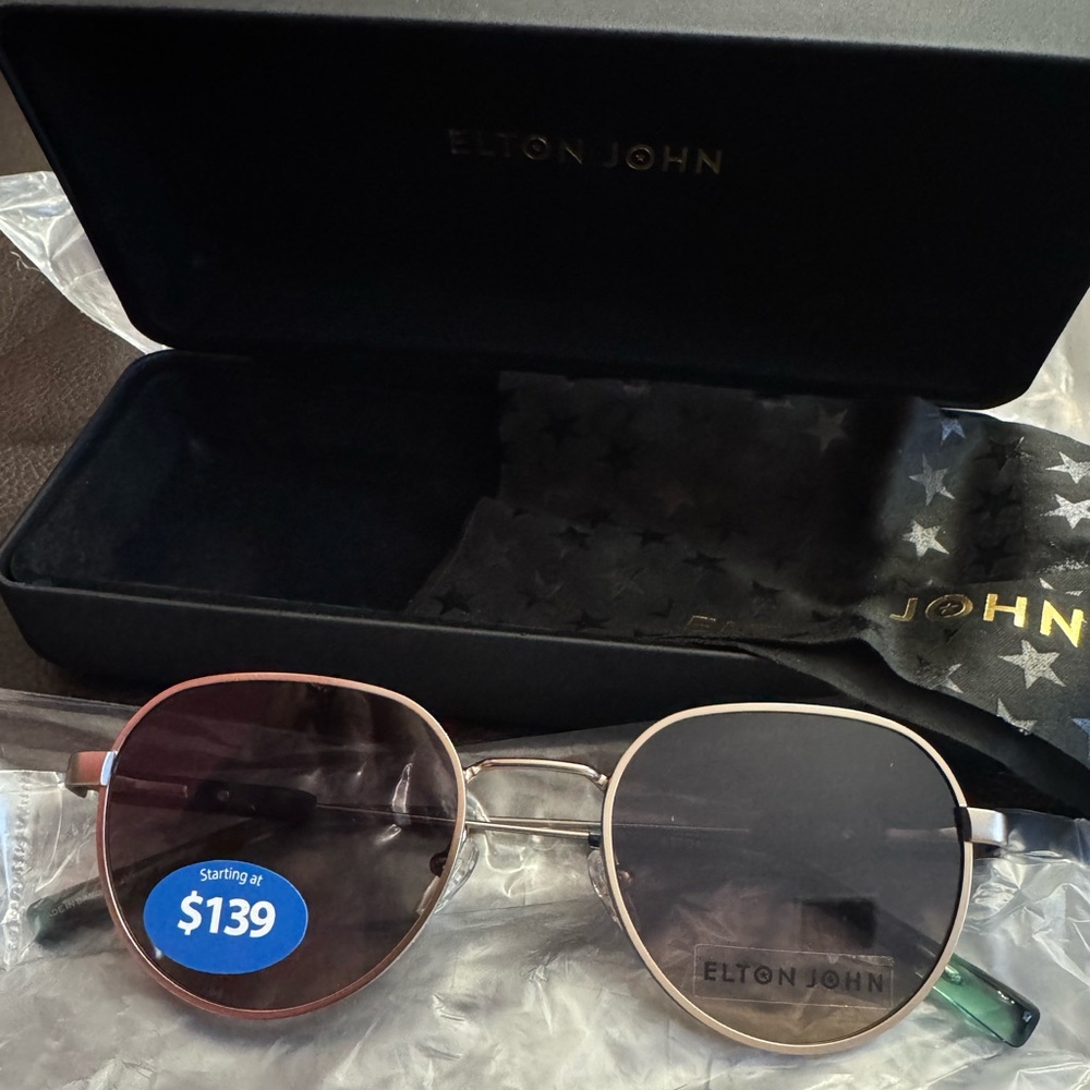 Elton John brand sunglasses with a price tag starting at $139.